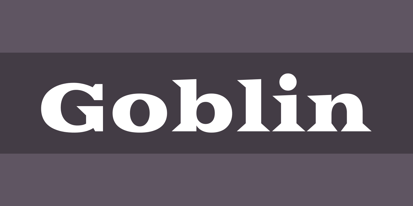 Beispiel einer Goblin-Schriftart